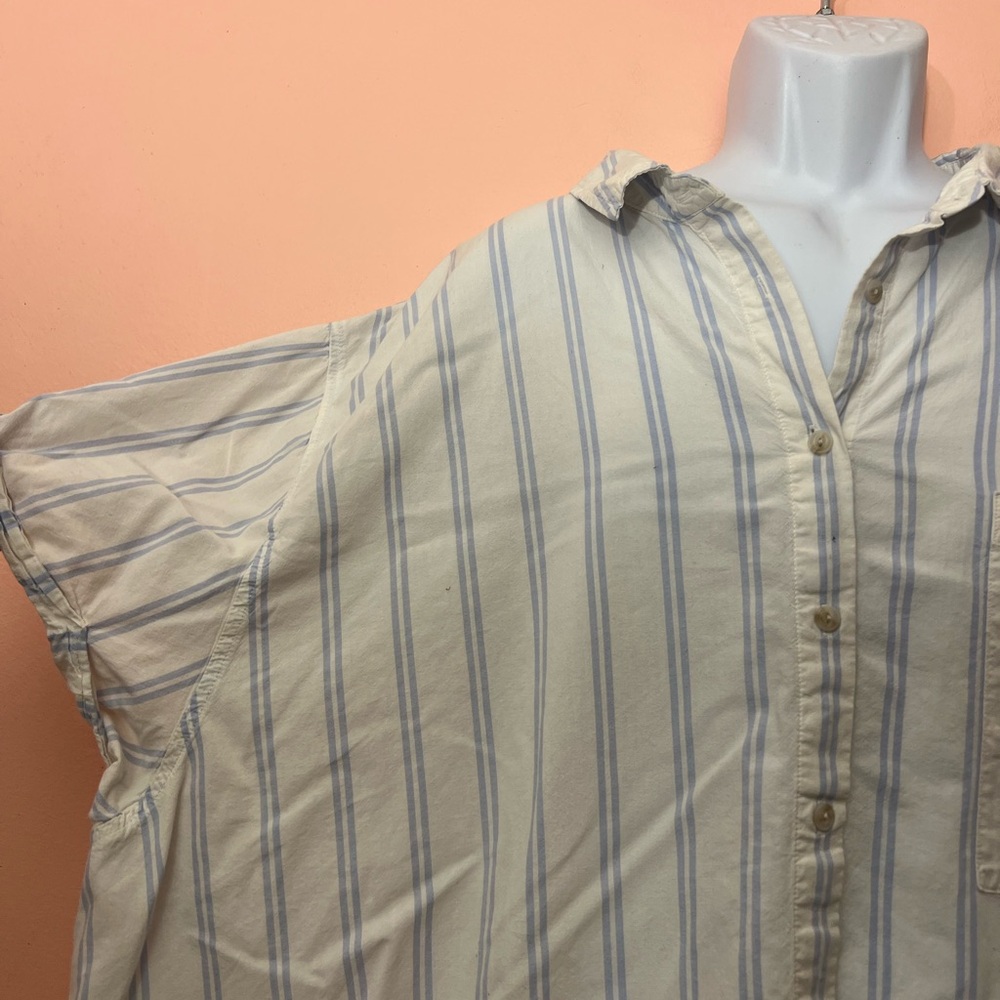 Ava & Viv 4X Striped Button Down Shirt - Picture 4 of 6